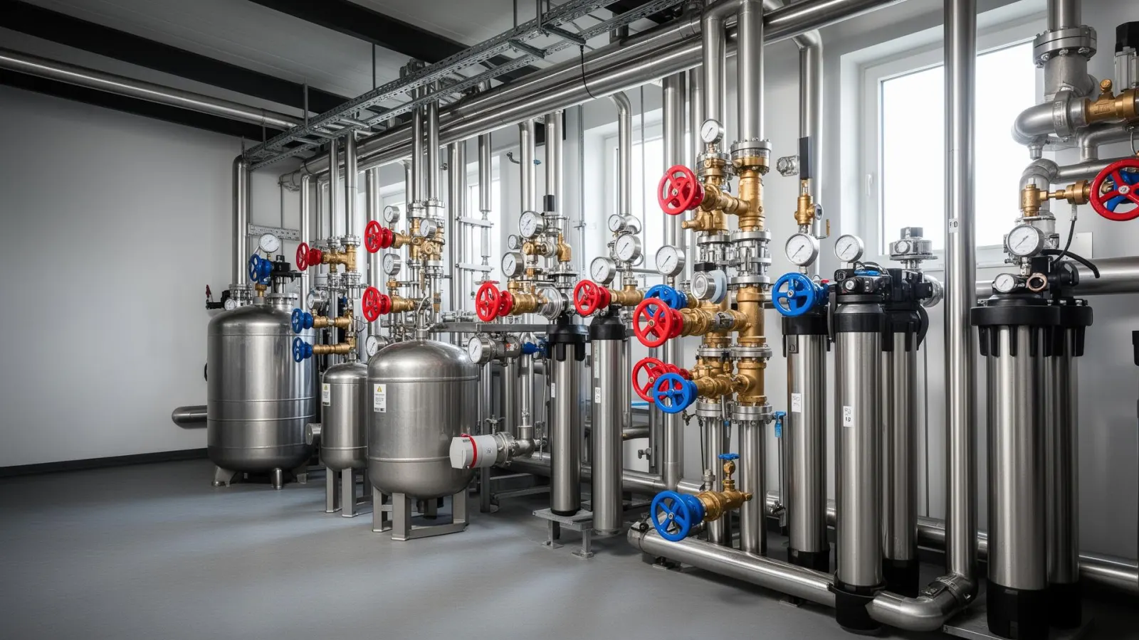 Industrielle Druckhalte- und Filteranlagen im Heizraum